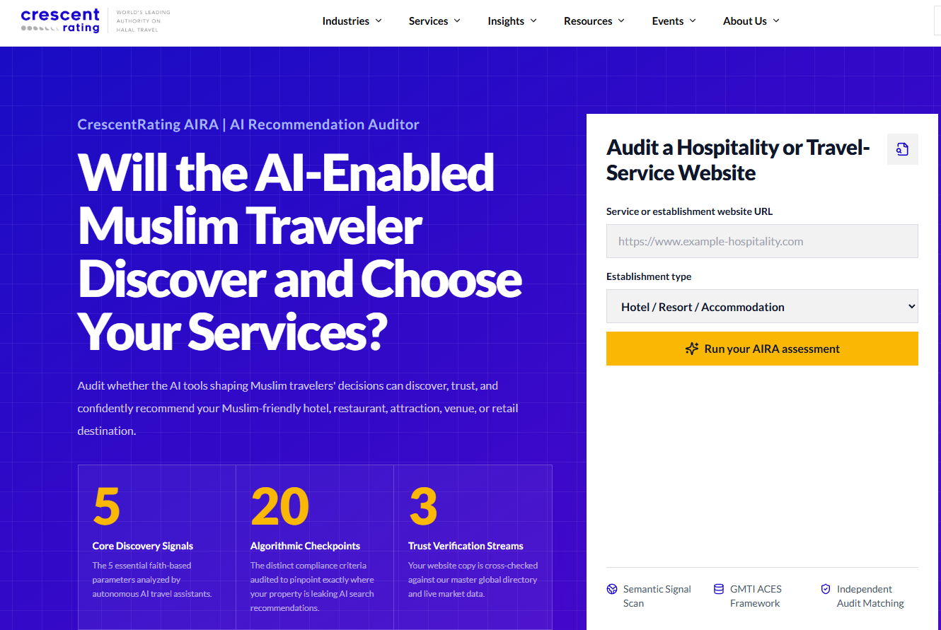 CrescentRating AIRA — AI Recommendation Readiness Auditor web app